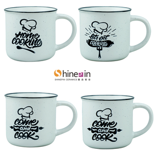 Taza de café de cerámica de gres esmaltado para regalo con logotipo impreso, moderna, clásica, vintage, moteada, 15oz - Product Image 3