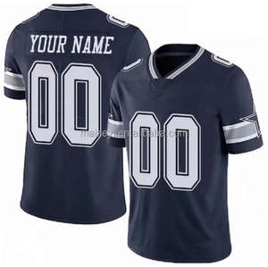 أفضل جودة مخصصة رقمك اسمك شعارك بالإضافة إلى حجم 6XL مخيط نمط دالاس معالجة حك قميص كرة القدم الأمريكية - Product Image 4