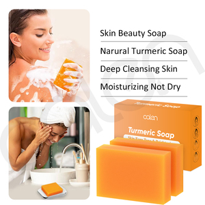 Saponetta naturale per la pelle alla curcuma per viso e corpo per macchie scure e aree intime efficace per la cura delle ascelle - Product Image 3