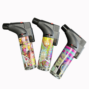 Venta al por mayor logotipo personalizado gas butano recargable a prueba de viento cigarrillo Jet antorcha encendedores - Product Image 2