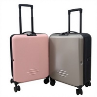 Valise trolley ABS pliable et extensible de 20 pouces, antivol, grande capacité, avec serrure douanière, nouveau style influenceur, pour les voyages d'affaires