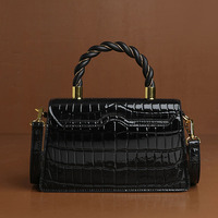 Sac à Main Femme en Cuir Véritable Motif Crocodile Luxe, Sac Bandoulière Croisé Haute Qualité avec Design ODM Unique, Nouvelle Mode