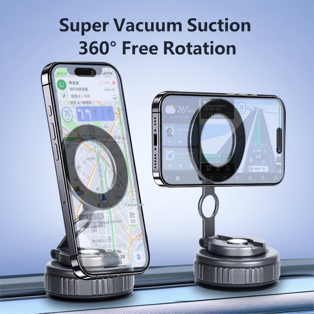 LC Metal Air Vent Mount Car Phone Holder 360 Rotatable Easy Install Portable for iPhone 16/15/14 Series