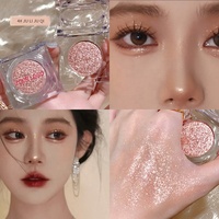 Label privé meilleur fard à paupières à paillettes long-latsing fard à paupières à paillettes pressé imperméable pour le maquillage