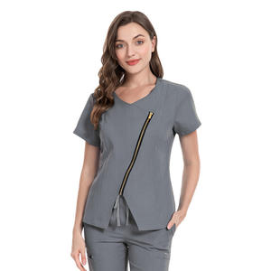 Divise Chirurgiche da Donna a Maniche Corte ODM, Uniformi per Medici/Infermieri, Abbigliamento da Lavoro per SPA e Saloni, Set Dentali in Poliestere Dobby - Product Image 5