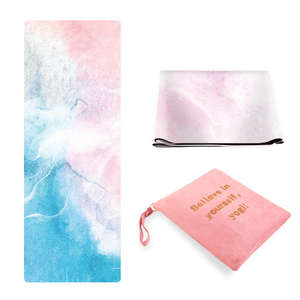 Estera de Yoga plegable de viaje con corcho de goma Eco Responsable Liege Caoutchouc Naturel Tapis Yoga Flexible - Product Image 1