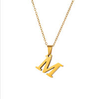 Collar con Iniciales de Nombre RINHOO, Colgante de 26 Letras de la A a la Z, Acero Inoxidable 316L, Chapado en PVD de 18k, Joyería para Mujer, Gargantilla, Regalo para Parejas