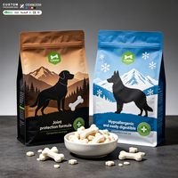Sacs personnalisés pour aliments pour chiens et chats de 1 kg, 2 kg, 5 kg, 10 kg, refermables avec fermeture éclair, fond plat, sacs en mylar