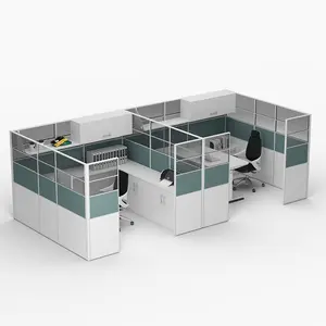 Executive office furniture full set partition 6 seat office workstation cubicle modular office workstation