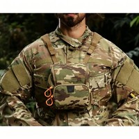 Sac de poitrine tactique imperméable pour la chasse en plein air, avec harnais pour jumelles, poche de rangement avant, pochette pour télémètre, système MOLLE