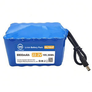 סוללת ליתיום-יון גלילית 22.2 וולט 18650, מפעל ייצור, 8800, 10000, <span class=keywords><strong>10400</strong></span>, 12000, 12800 מיליאמפר/שעה, קיבולת גדולה - Product Image 2