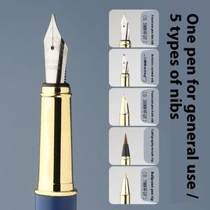 ปากกาหมึกซึมก้านโลหะแบบเปลี่ยนได้พร้อมกระเป๋าหมึกสดใสปากกาศิลปะนิ่มการประยุกต์ใช้งานกับนักเรียน - Product Image 3