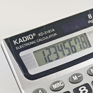 Calculatrice de bureau portable à 8 chiffres Kd3181a, avec fonction vocale, alimentée par batterie, en matériau Abs noir, pour usage au bureau - Product Image 2