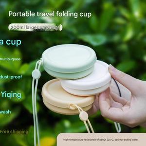 Gobelet pliable en silicone personnalisable - 200 ml - Qualité alimentaire - Lavable au lave-vaisselle - Conservation de la chaleur pendant 6 à 12 heures - Pour le camping, la salle de sport, les voyages - 1 pouce - Product Image 6