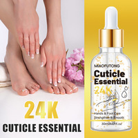 Sérum Essentiel pour Cuticules à l'Or 24K, Vitamine E, Huile de Jojoba, Adoucissant, Éclaircissant, Soin des Mains, des Pieds et des Ongles, 30ml, OEM ODM