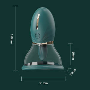 Realov Deux tasses de plaisir, vibromasseur en forme de langue magique pour le sein/les seins/le vagin, succion et léchage - Product Image 4