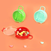 Mignonne boîte d'emballage de mini valise à bagages en plastique vide transparente pour chariot à bijoux
