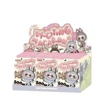 En stock : Figurine en vinyle Labubu Bubble Mart, collection Macaron, poupée en peluche faite à la main avec des personnages de Frozen