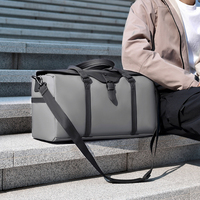 Sac de voyage imperméable grande capacité avec séparation sec/humide, sac de sport avec compartiment à chaussures indépendant, sac de sport avec sangle de bagage
