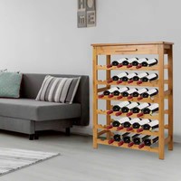 TPT HO.25.012 Porte-verres à vin moderne en bois fait main, écologique, avec tiroir coulissant, meuble de présentation pour la maison, fabriqué au Vietnam