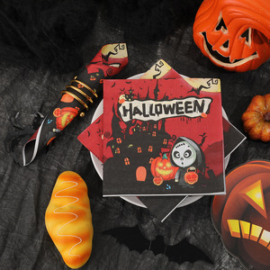 Halloween Paper Napkins 330mm Printed Design Party Tableware Disposable Serviettes - Product Image 1