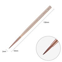 Pinceau à ongles en acrylique marron très vendu 2026 et pinceau à gel en nylon PA de haute qualité pour salon de manucure BW11-6
