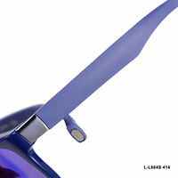 Lunettes de soleil unisexes carrées personnalisées OEM ODM en TR90/PC/Acétate, avec bordure métallique, verres miroir bleus UV400, logo personnalisé