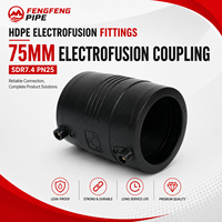 Raccords électrofusion HDPE Fengfeng 75 mm, raccords en plastique HDPE, tuyau HDPE PE100 SDR7.4