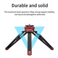 Uzatılabilir Mini Alüminyum Alaşımlı Kamera Tripod Siyah Taşınabilir Selfie Çubuğu Kolu Kavrama Masaüstü Web Kamerası 1/4 inç Vida DSLR Kamera