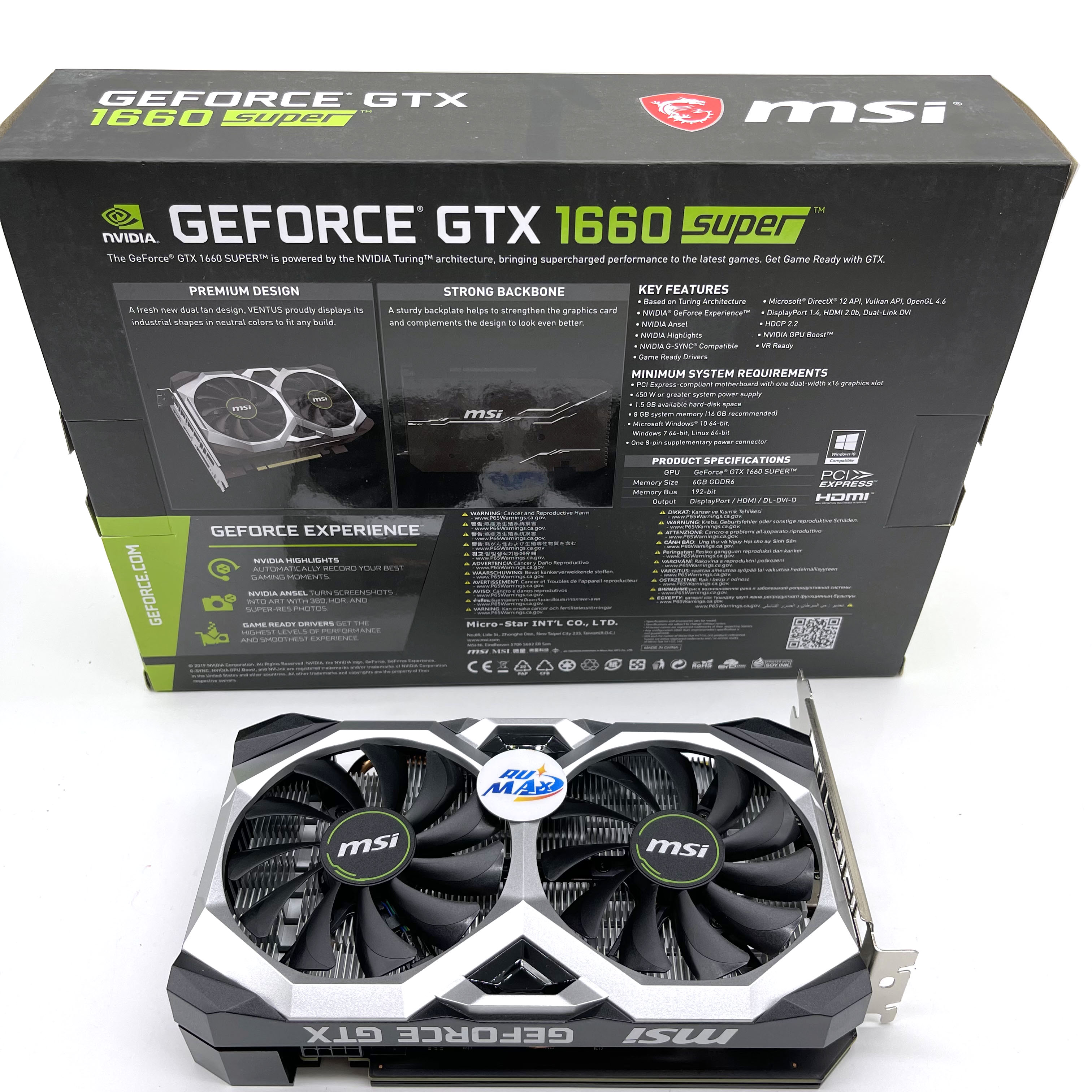 MSI Nvidia GTX 1660 Super XS 6GB GDDR6 for Gaming & Work