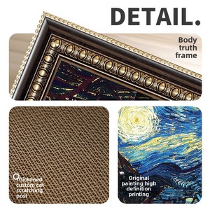 Nouveau Lit et Nid <span class=keywords><strong>pour</strong></span> Chat 4D Effet Peinture à l'Huile 2026 avec Design Mona Lisa, Cadre Photo Ondulé Anti-Rayures - Product Image 4