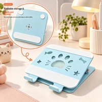 Support de tablette et de téléphone pliable rotatif en métal et silicone, motif griffe de chat, avec dissipation thermique, pour bureau, voyage, cadeau, transfrontalier, nouveauté