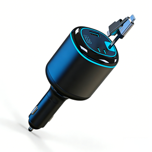 <span class=keywords><strong>Cargador</strong></span> de Coche Portátil Retráctil <span class=keywords><strong>4</strong></span> en 1 con Cable, PD Tipo-C 30W+QC3.0, Carga Rápida para iPhone, Cámara y Tablet - Product Image 5