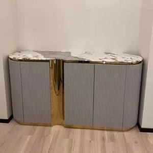 ตู้ข้างเคาน์เตอร์หินอ่อนดีไซน์ทันสมัยสำหรับห้องนั่งเล่นหรูหรา ห้องครัว ตู้เก็บของ โต๊ะบุฟเฟต์ เฟอร์นิเจอร์ห้องรับประทานอาหาร - Product Image 5