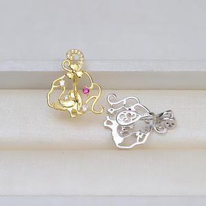 จี้ไข่มุกบาร็อคเงินแท้ 925 ทำมือ สำหรับใส่ไข่มุกทรงพิเศษ สร้อยคอไข่มุกแบบหลวม - Product Image 4