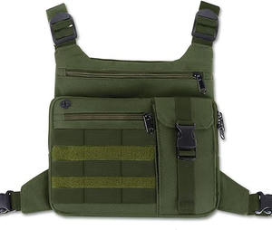 Échantillon gratuit 200 pièces Sac de poitrine tactique extérieur personnalisé avec logo, sac de poitrine de course avec boucle frontale, sacs de poitrine de reconnaissance pour hommes - Product Image 1