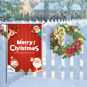 Banderas de lino impresas de doble cara para decoración de jardín, producto promocional, personalizado, para Navidad - Product Image 2