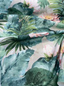 Tissu d'ameublement imprimé numériquement à motifs floraux tropicaux de Nassau, vendu au mètre |   Textile de décoration intérieure élégant et durable - Product Image 5