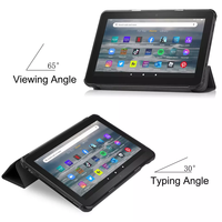 Amazon yeni Kindle yangın 7 2022 7 inç Tablet kılıfı otomatik Wake uyku çok açılı Premium PU deri Tablet kapak