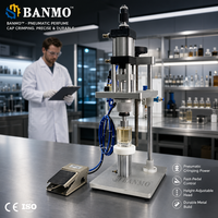 Machine de capsulage pneumatique automatique BANMO, machine de sertissage pour flacons de parfum, pompe à parfum à capuchon métallique
