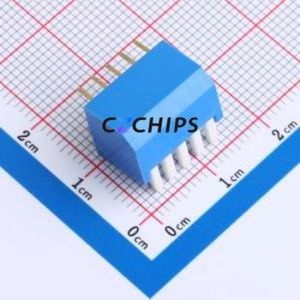 DL-05LT DIP Switch Through hole Component (THT),P=2.54mm Switch Piano Key Single Pole Single Throw 5 2.54mm - Product Image 2