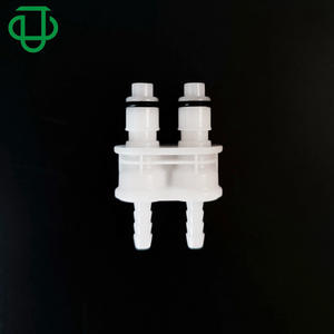 Conector rápido de plástico POM de doble orificio Jiyou con válvula de cierre de 1/4 para tuberías de agua, aceite y vapor - Product Image 3