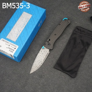 Coltello Hot <span class=keywords><strong>Benchmade</strong></span> 535-3 Bugout, Lama in Acciaio Damasco, Manico in Fibra di Carbonio, Disponibile negli USA, Spedizione Veloce per EDC e Caccia Outdoor - Product Image 1