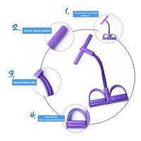 Corde de Tension Multifonction Durable, Bande de Résistance Élastique pour Yoga, Pédale de Traction, Équipement de Fitness en Latex Naturel et Mousse EVA 48x26CM