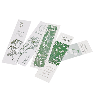 Custom Paper Bookmark <strong>Card</strong> With Printing Logo For Greeting Postcard Gift Business Greeting Green Paper <strong>Cards</strong> - Product Image 5