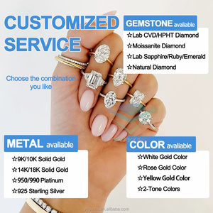Bague de fiançailles en diamant de taille fantaisie, en or 14K/18K, avec diamant CVD certifié IGI, cultivé en laboratoire, sur mesure - Product Image 4