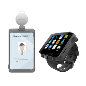 Scanner de codes-barres de type carte de travail de montre portable intelligente <span class=keywords><strong>Android</strong></span> PDA pour l'entrepôt - Product Image 1