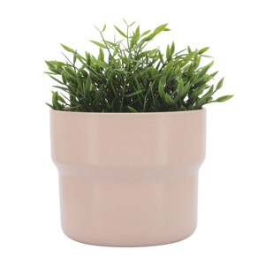Set di tre vasi moderni in ceramica rosa per piante da interno ed esterno, per piante da appartamento e uso decorativo - Product Image 2