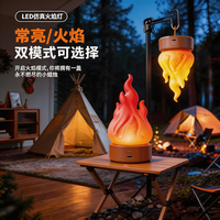 Veilleuse Flamme Kawaii Adorable avec Minuteur d'Arrêt Automatique, Lampe de Chevet LED Portable en Vinyle Rotocast Doux, Idée Cadeau d'Anniversaire