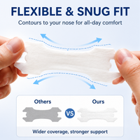 Bandes nasales personnalisées extra résistantes pour la respiration, le sommeil, le sport, adhésives, hypoallergéniques, transparentes, résistantes à la transpiration